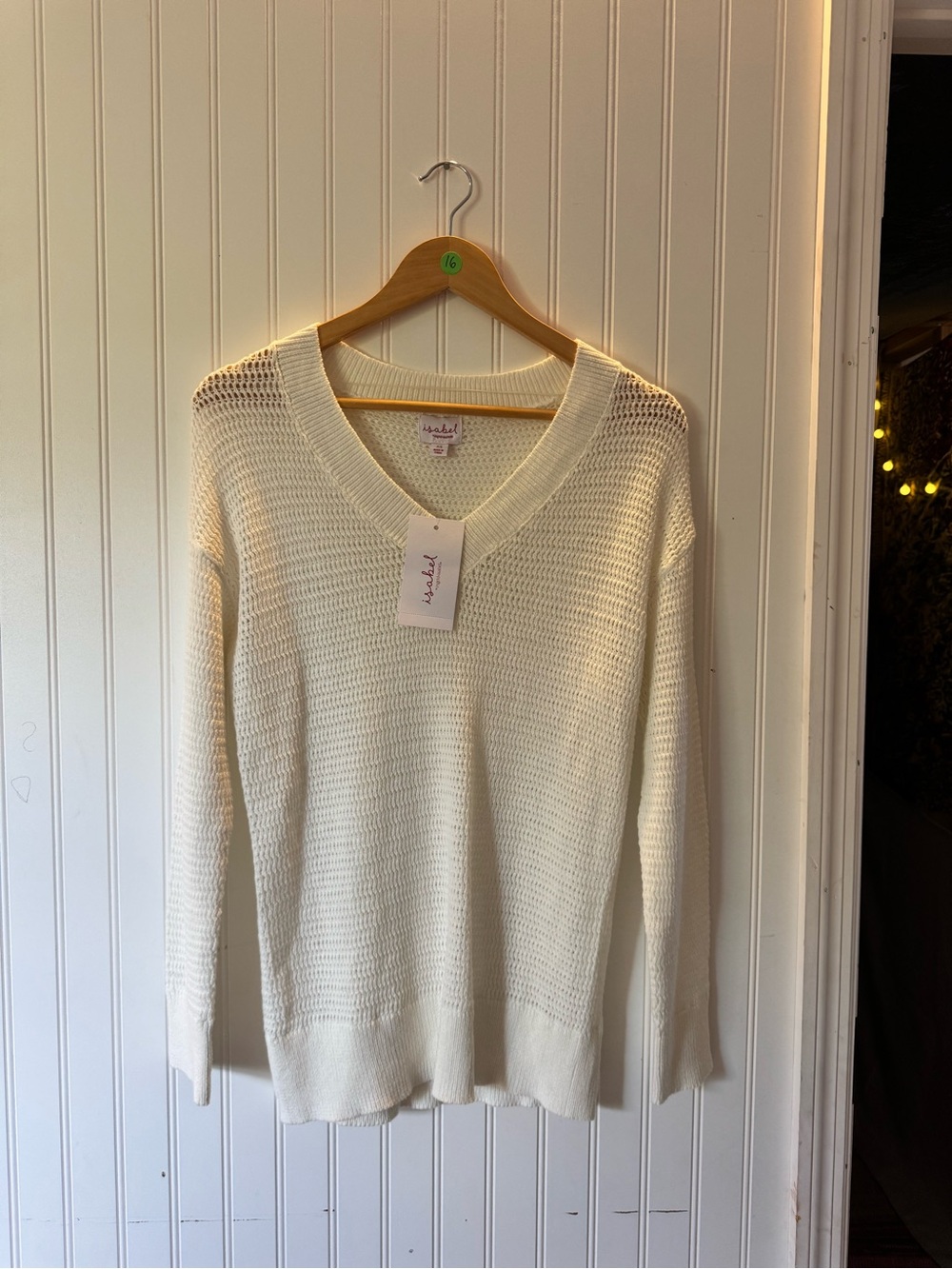 Ingrid & Isabel cream V-Neck Knit Sweater